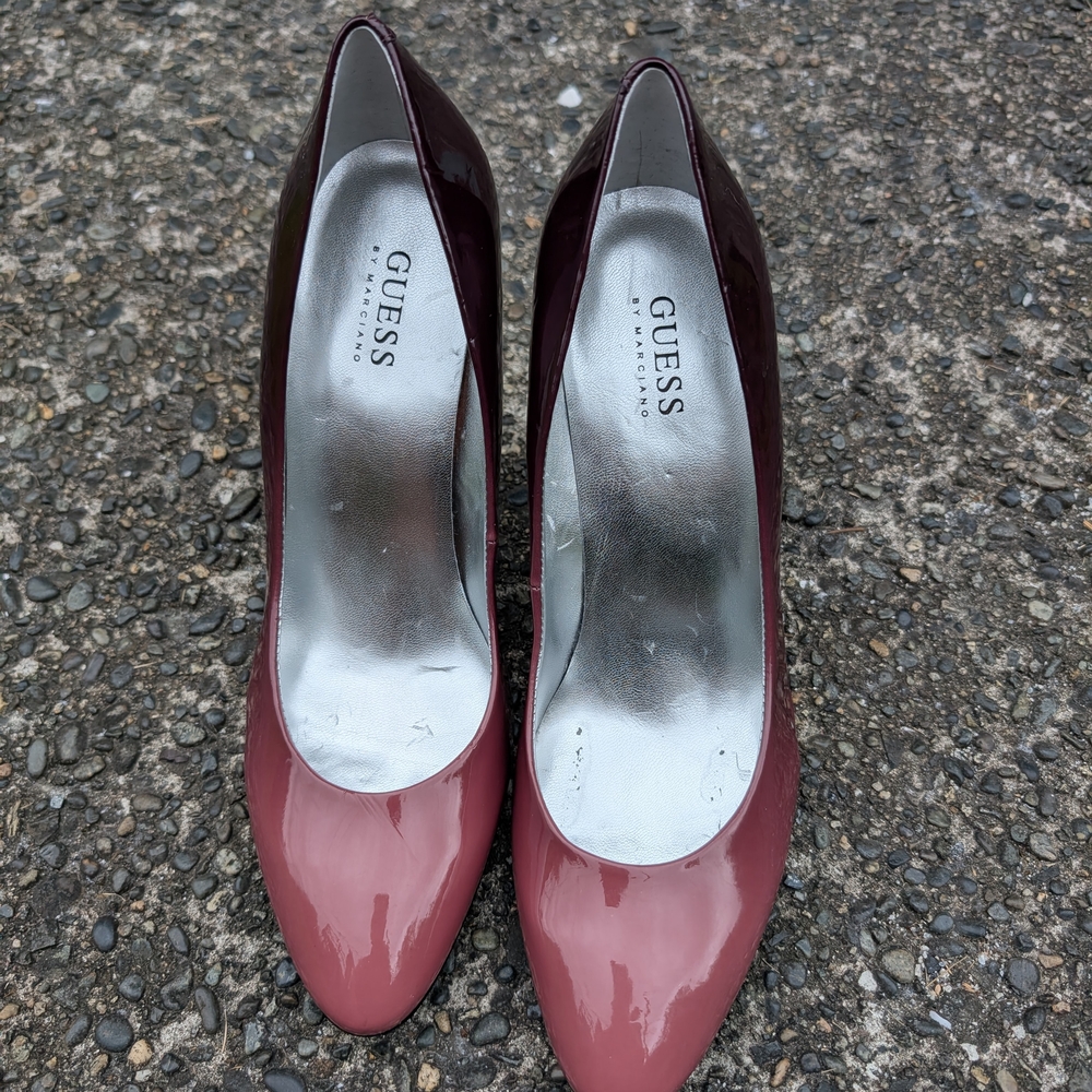 Guess Women's Two-Tone Pink and Burgundy Heels